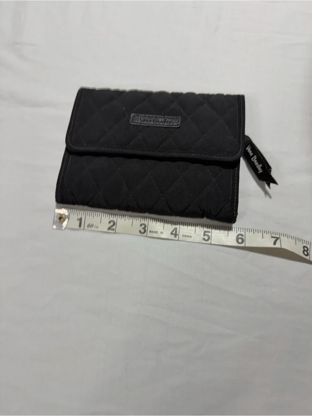 Vera Bradley Black Quilted Trifold Card & Cash Holder